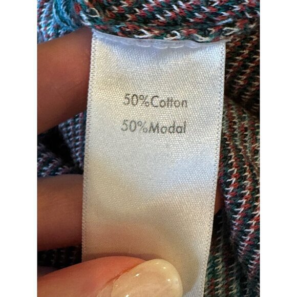 Replica Los Angeles Dress Women Large Blue And Red Knit Cherry Print Midi Sheath - Picture 7 of 12